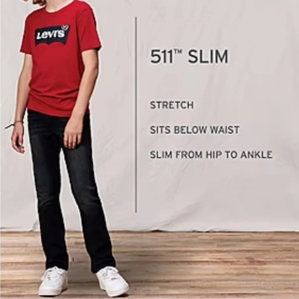 ☀️LEVI’S 511 Slim Charcoal Grey Jeans - Picture 7 of 7